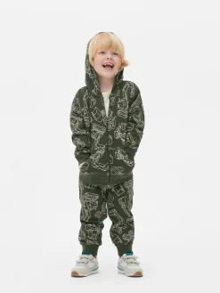 Hoodies Und Sweatshirts|Primark Hoodie Mit Grafik Und Reißverschluss Zum Kombinieren Khakifarben