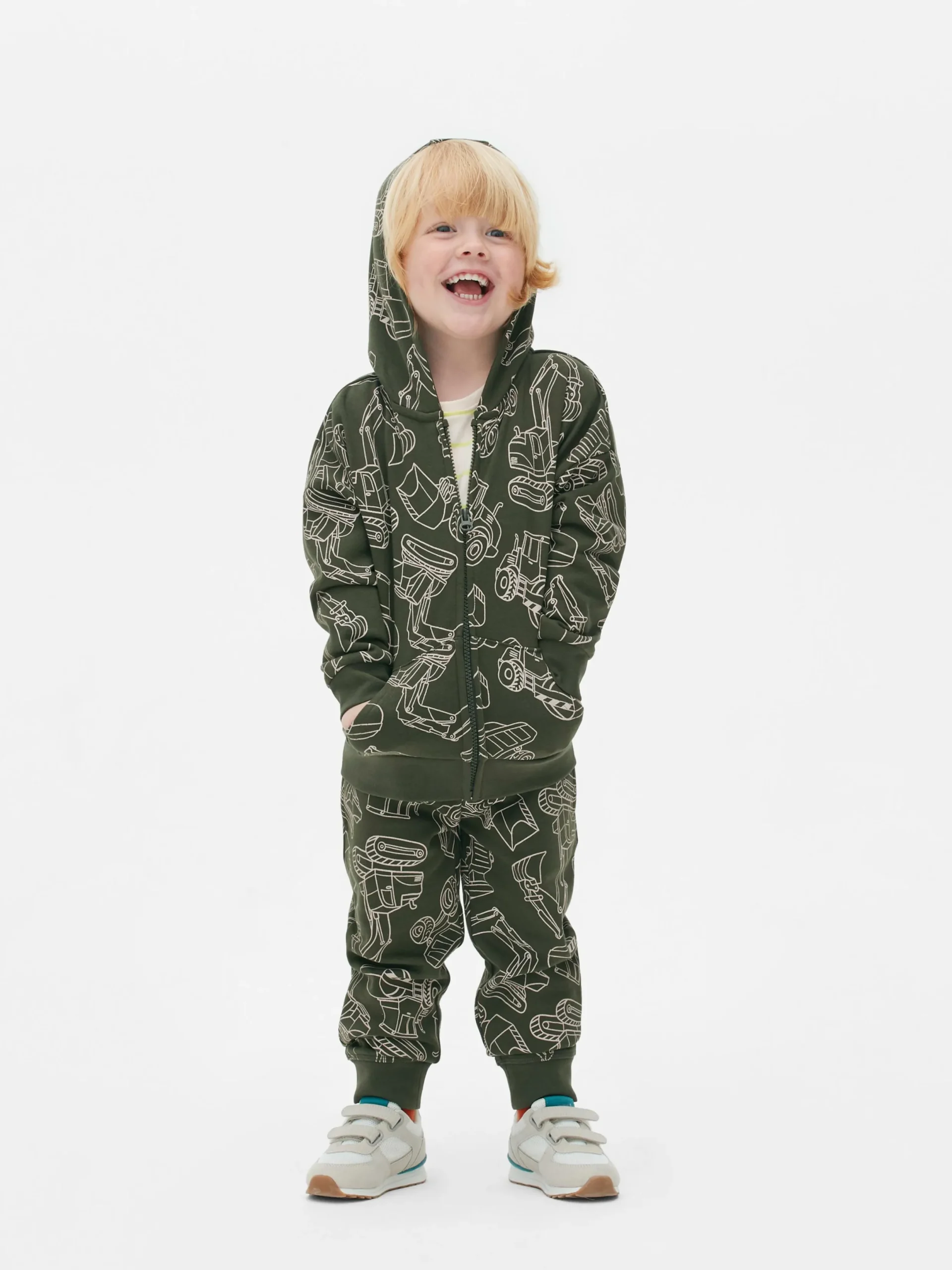 Hoodies Und Sweatshirts|Primark Hoodie Mit Grafik Und Reißverschluss Zum Kombinieren Khakifarben