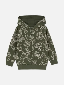 Hoodies Und Sweatshirts|Primark Hoodie Mit Grafik Und Reißverschluss Zum Kombinieren Khakifarben