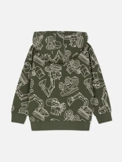 Hoodies Und Sweatshirts|Primark Hoodie Mit Grafik Und Reißverschluss Zum Kombinieren Khakifarben