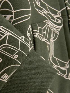 Hoodies Und Sweatshirts|Primark Hoodie Mit Grafik Und Reißverschluss Zum Kombinieren Khakifarben