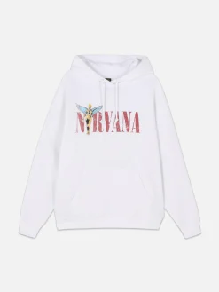 Loungewear|Hoodies Und Sweatshirts|Primark Hoodie Mit „Nirvana“ Grafik Elfenbeinfarben