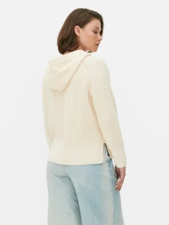 Pullover Und Cardigans|Primark Hoodie Mit Schnürausschnitt Ecrufarben