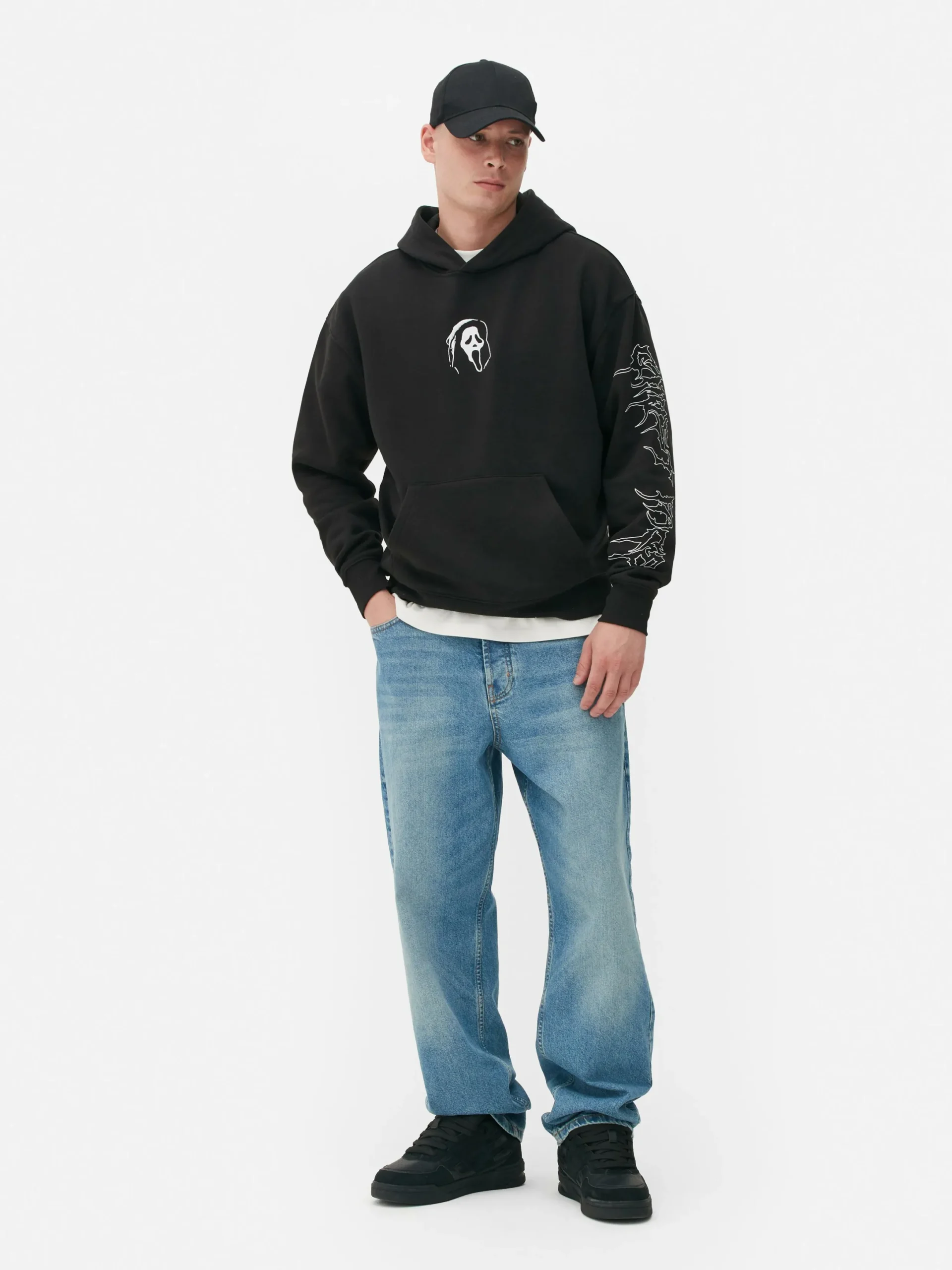 Grafik-T-Shirts Und -Sweatshirts|Hoodies Und Sweatshirts|Primark Hoodie Mit „Scream Ghostface“ Grafik Schwarz