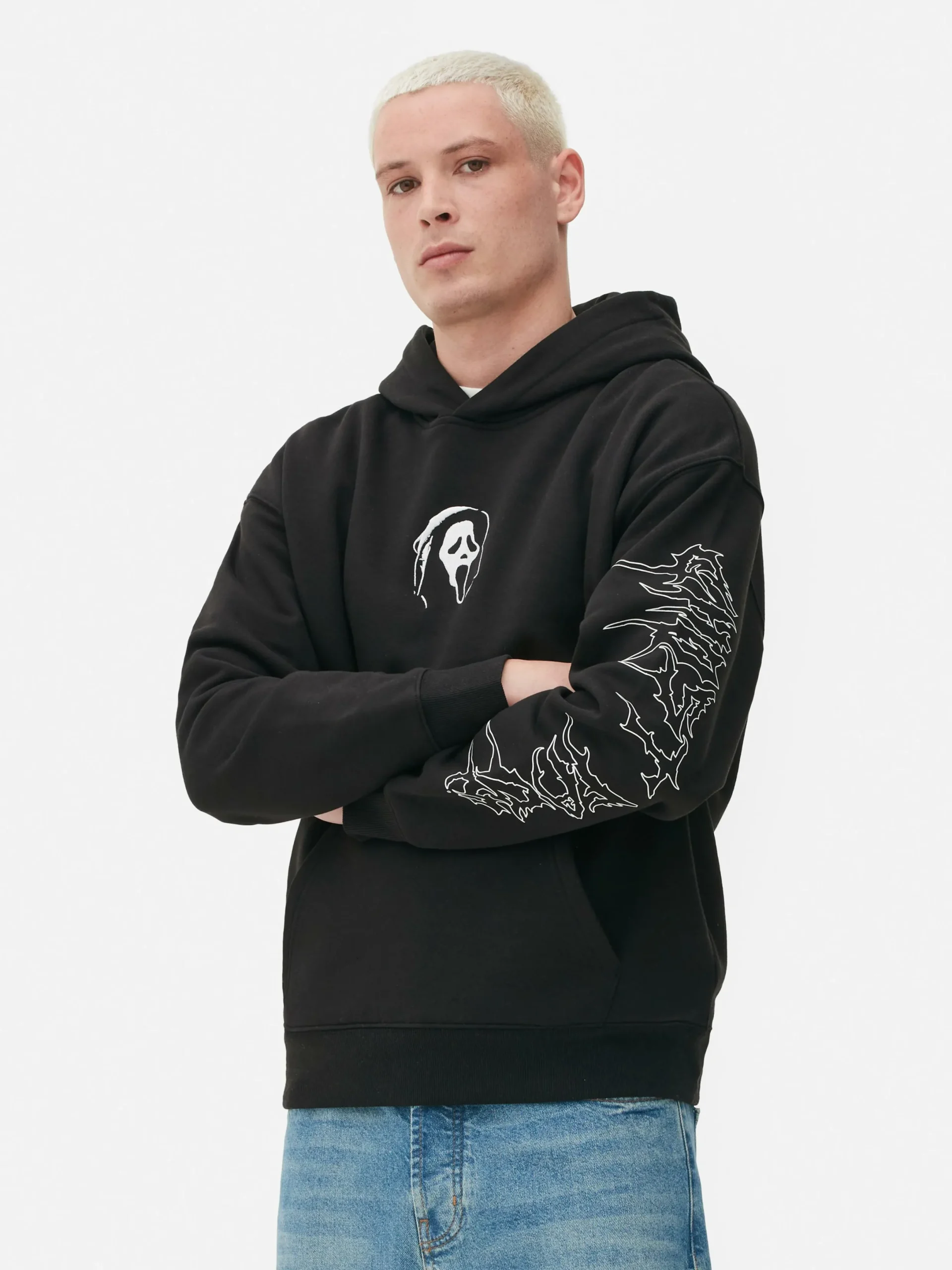 Grafik-T-Shirts Und -Sweatshirts|Hoodies Und Sweatshirts|Primark Hoodie Mit „Scream Ghostface“ Grafik Schwarz