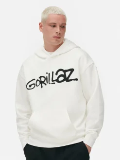 Grafik-T-Shirts Und -Sweatshirts|Hoodies Und Sweatshirts|Primark Hoodie Mit Tarnmuster Und „Gorillaz“ Grafik Ecrufarben