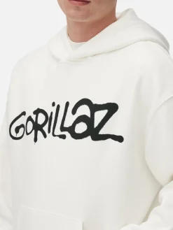 Grafik-T-Shirts Und -Sweatshirts|Hoodies Und Sweatshirts|Primark Hoodie Mit Tarnmuster Und „Gorillaz“ Grafik Ecrufarben