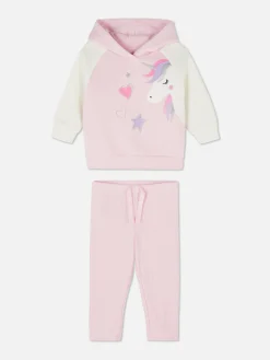 Sets Und Outfits|Primark Hoodie Und Leggings Mit Einhornmotiv Zum Kombinieren Rosa