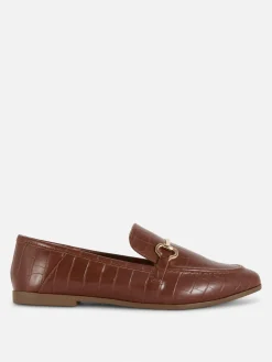 Flache Schuhe|Primark Horsebit-Loafer Aus Kunstleder Braun