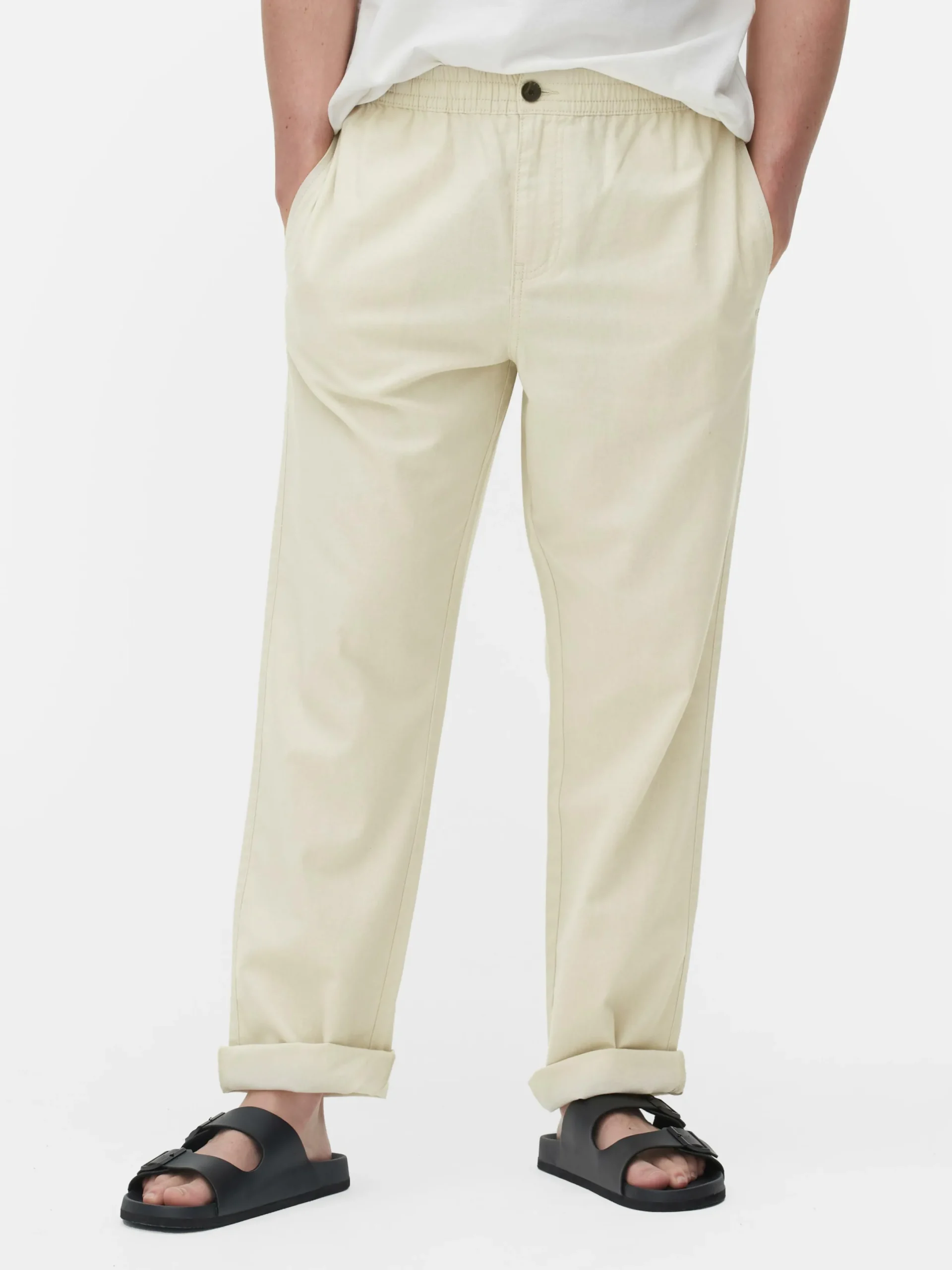 Hosen|Primark Hose Aus Leinengemisch Steinfarben