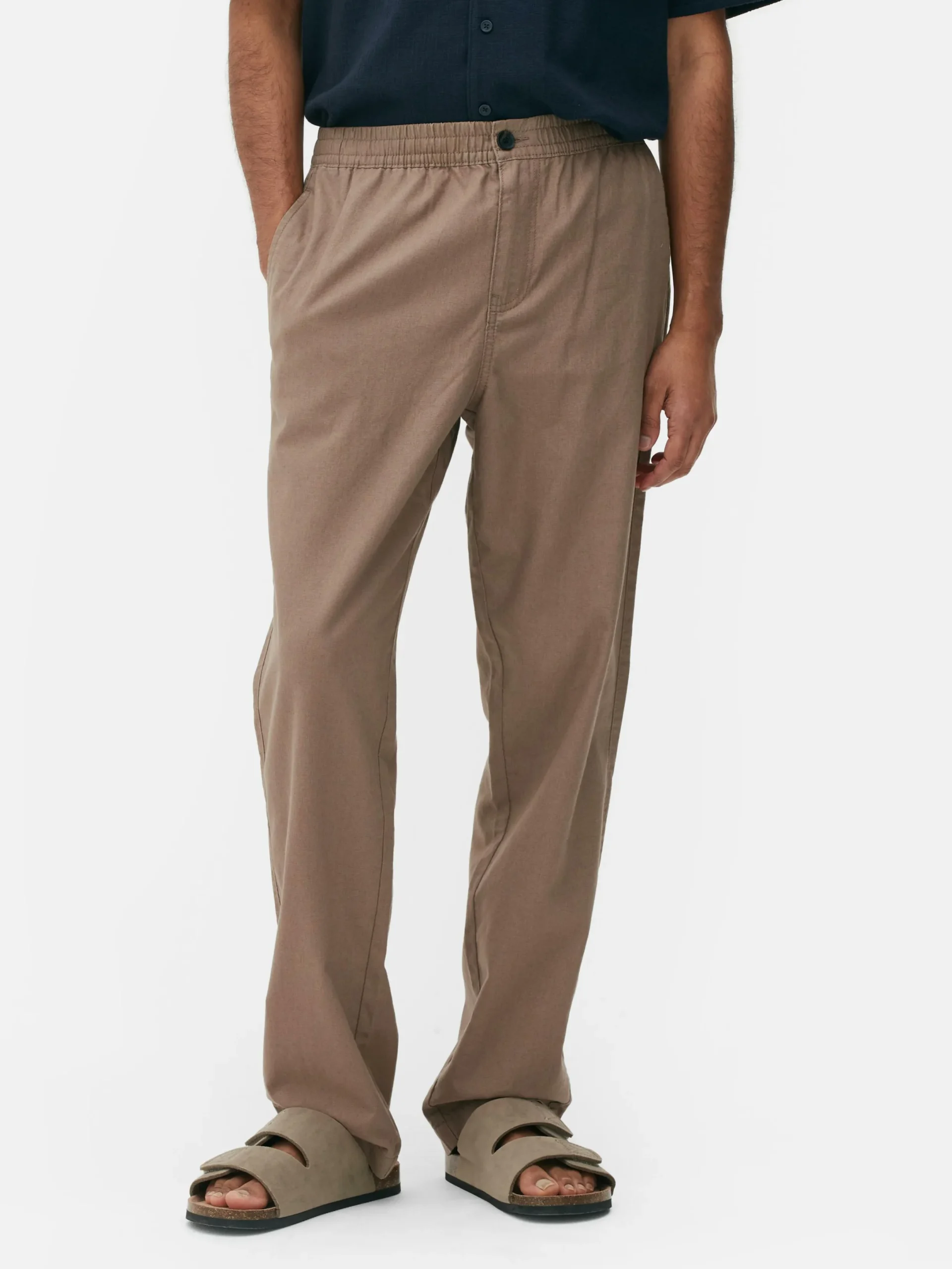 Hosen|Primark Hose Aus Leinengemisch Hellbraun