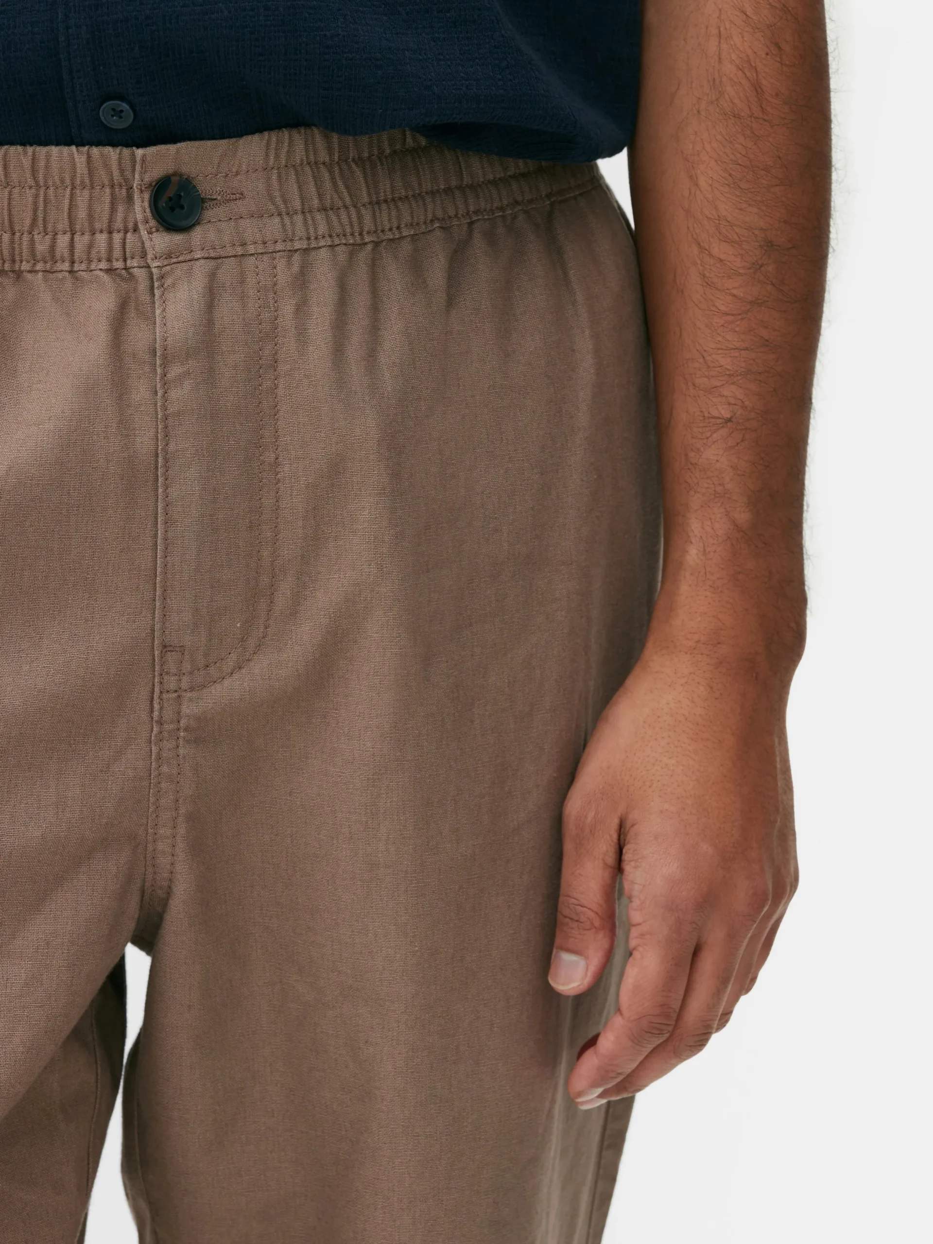 Hosen|Primark Hose Aus Leinengemisch Hellbraun