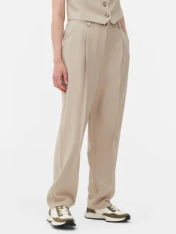 Hosen Und Leggings|Primark Hose Mit Gummibund Für Damen Steinfarben