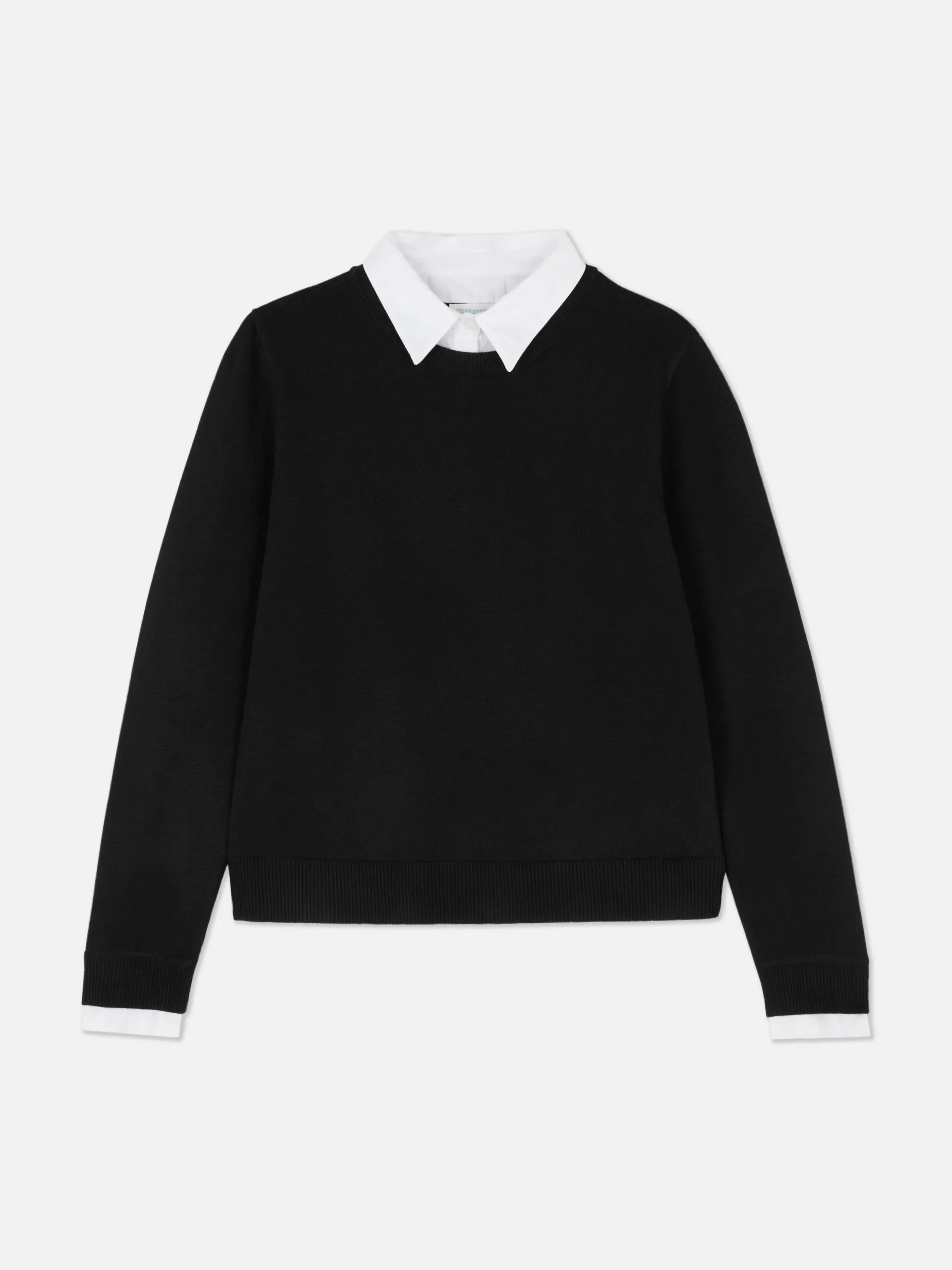 Pullover Und Cardigans|Primark 2-in-1-Hemd Und -Pullover Schwarz