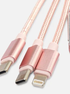 Ladegeräte|Primark 2-in-1-Ladekabel Rosa