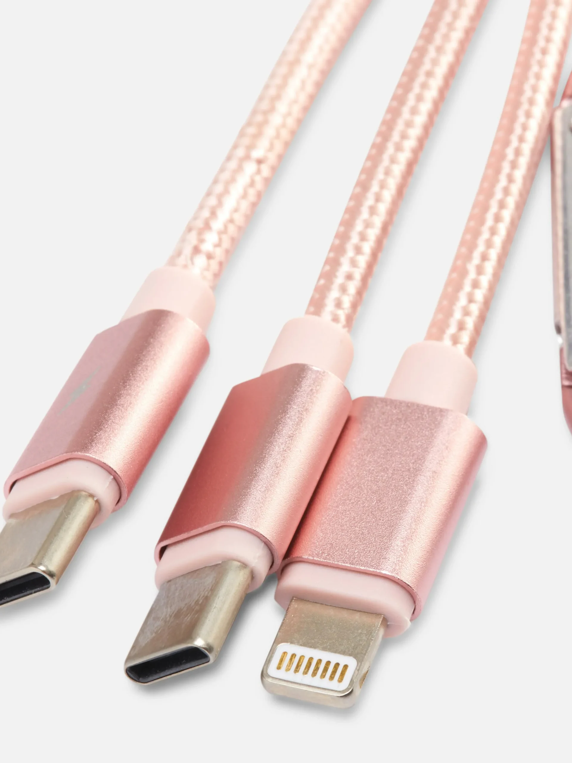 Ladegeräte|Primark 2-in-1-Ladekabel Rosa