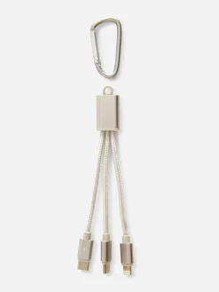 Ladegeräte|Primark 2-in-1-Ladekabel Silber