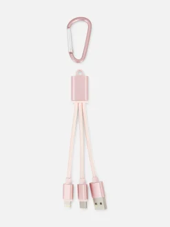 Ladegeräte|Primark 2-in-1-Ladekabel Rosa