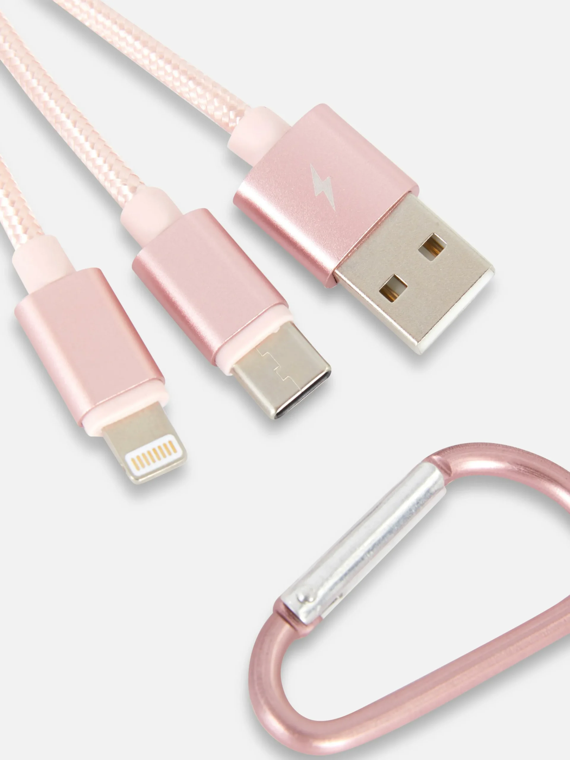 Ladegeräte|Primark 2-in-1-Ladekabel Rosa