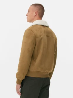 Jacken Und Mäntel|Primark Jacke In Wildleder-Optik Mit Borg-Kragen Braun