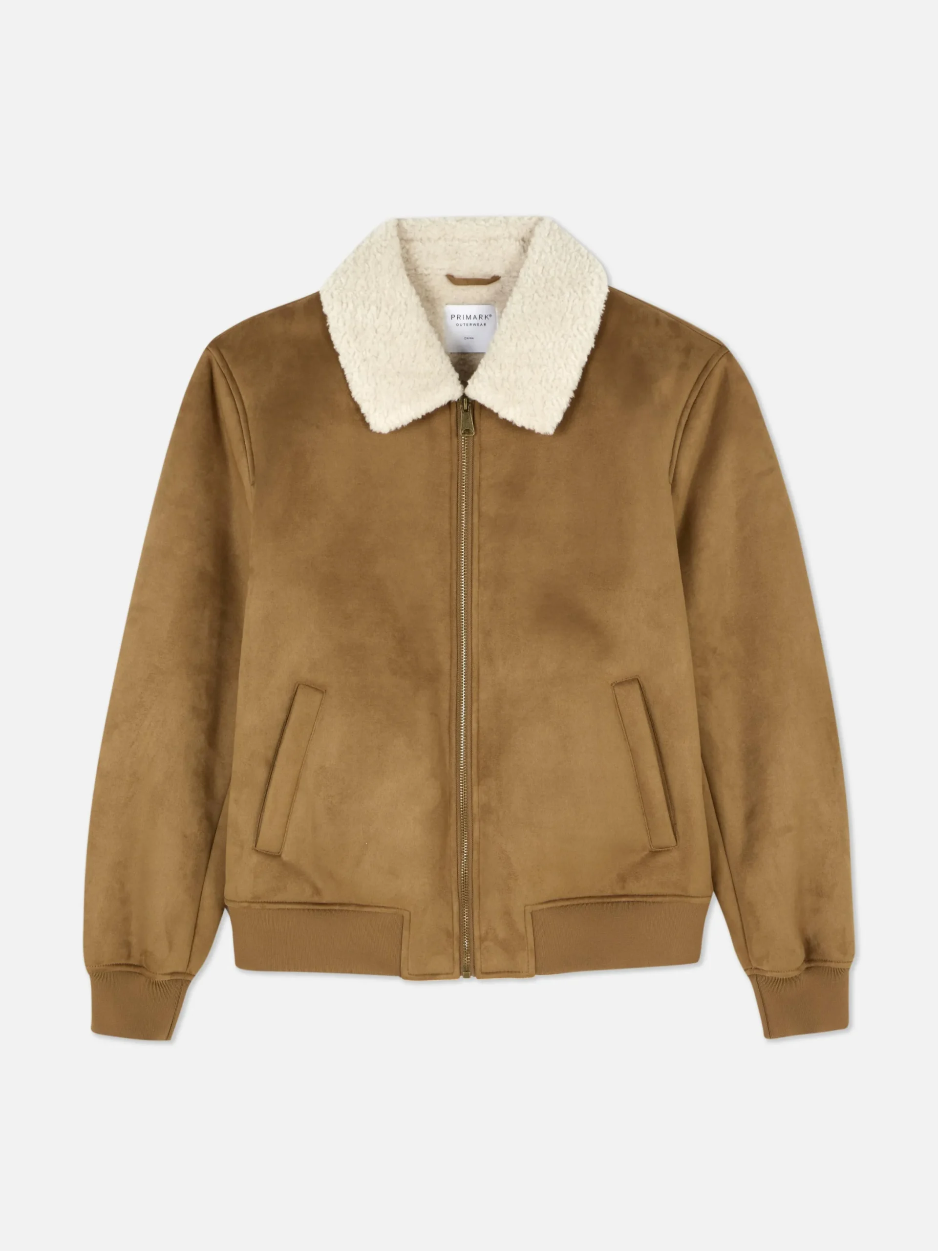 Jacken Und Mäntel|Primark Jacke In Wildleder-Optik Mit Borg-Kragen Braun