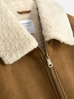Jacken Und Mäntel|Primark Jacke In Wildleder-Optik Mit Borg-Kragen Braun