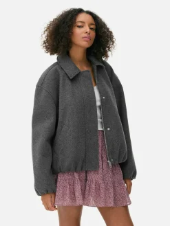 Jacken Und Mäntel|Primark Jacke Mit Ballonsaum Grau
