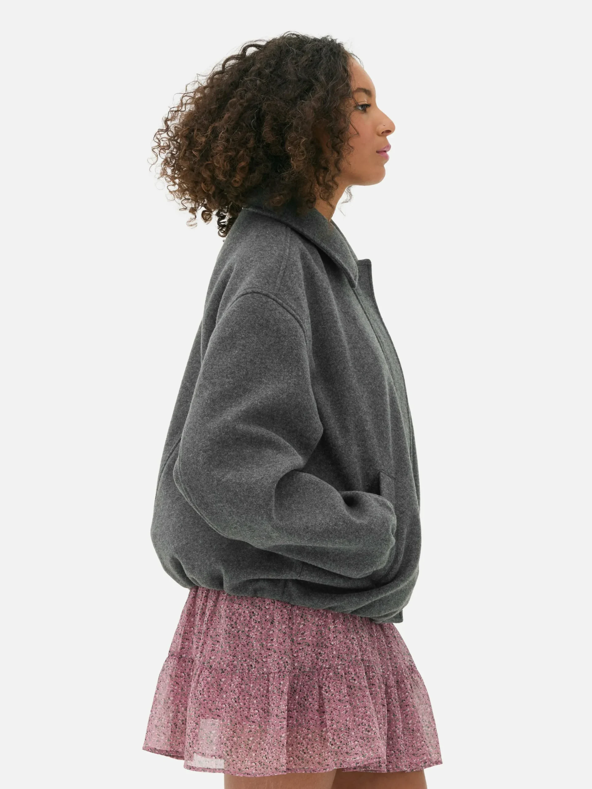 Jacken Und Mäntel|Primark Jacke Mit Ballonsaum Grau
