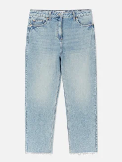 Denim|Jeans|Primark Jeans Mit Verkürztem Saum Und Geradem Bein Hellblau
