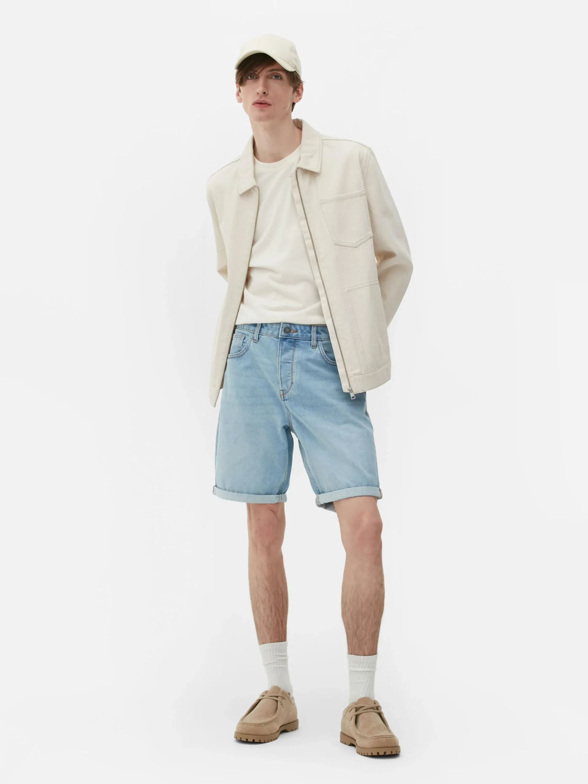 Shorts|Primark Jeansshorts Mit Geradem Bein Hellblau