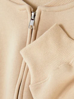 Hoodies Und Sweatshirts|Primark Jersey-Bomberjacke Mit Reißverschluss Steinfarben