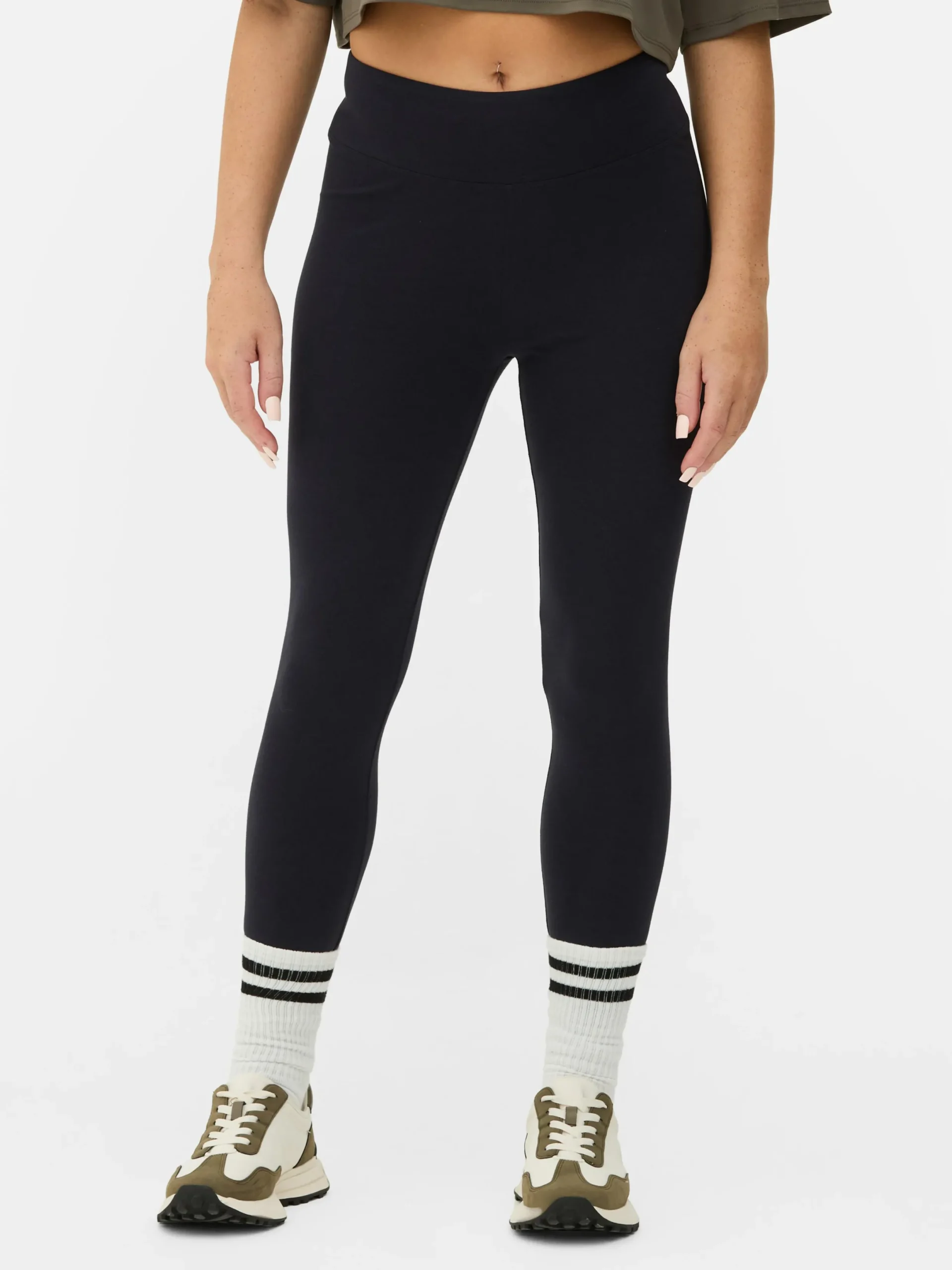 Hosen Und Leggings|Primark Jersey-Leggings Mit Hohem Bund Marineblau
