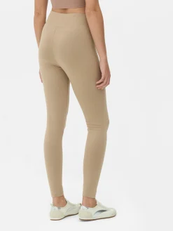 Hosen Und Leggings|Primark Jersey-Leggings Mit Hohem Bund Steinfarben
