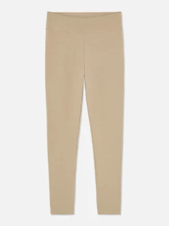 Hosen Und Leggings|Primark Jersey-Leggings Mit Hohem Bund Steinfarben
