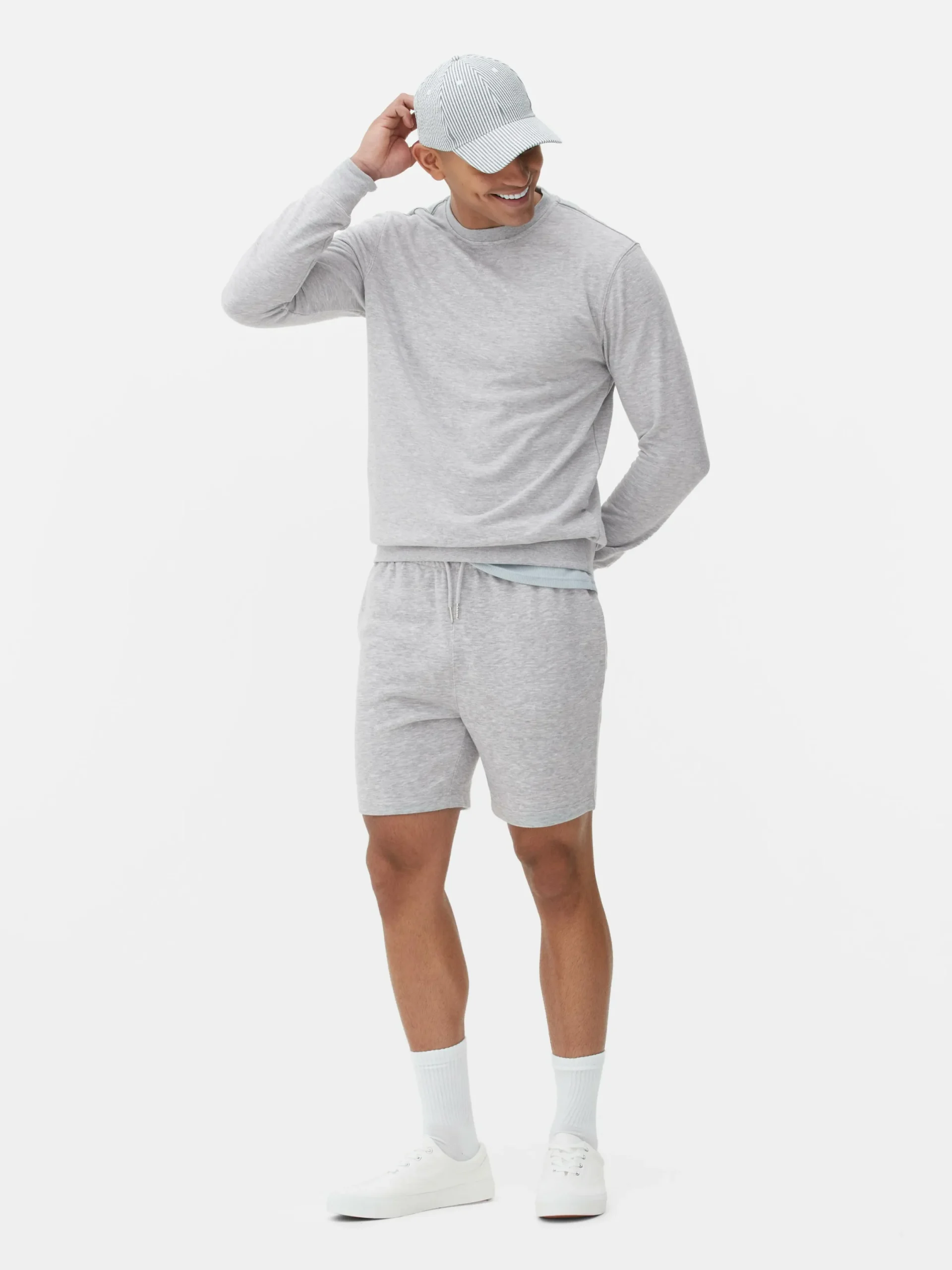 Shorts|Primark Jersey-Shorts Mit Kordelzug Grau