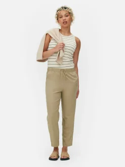 Jogginghosen|Primark Jogginghose Aus Popeline In Konischer Form Taupefarben