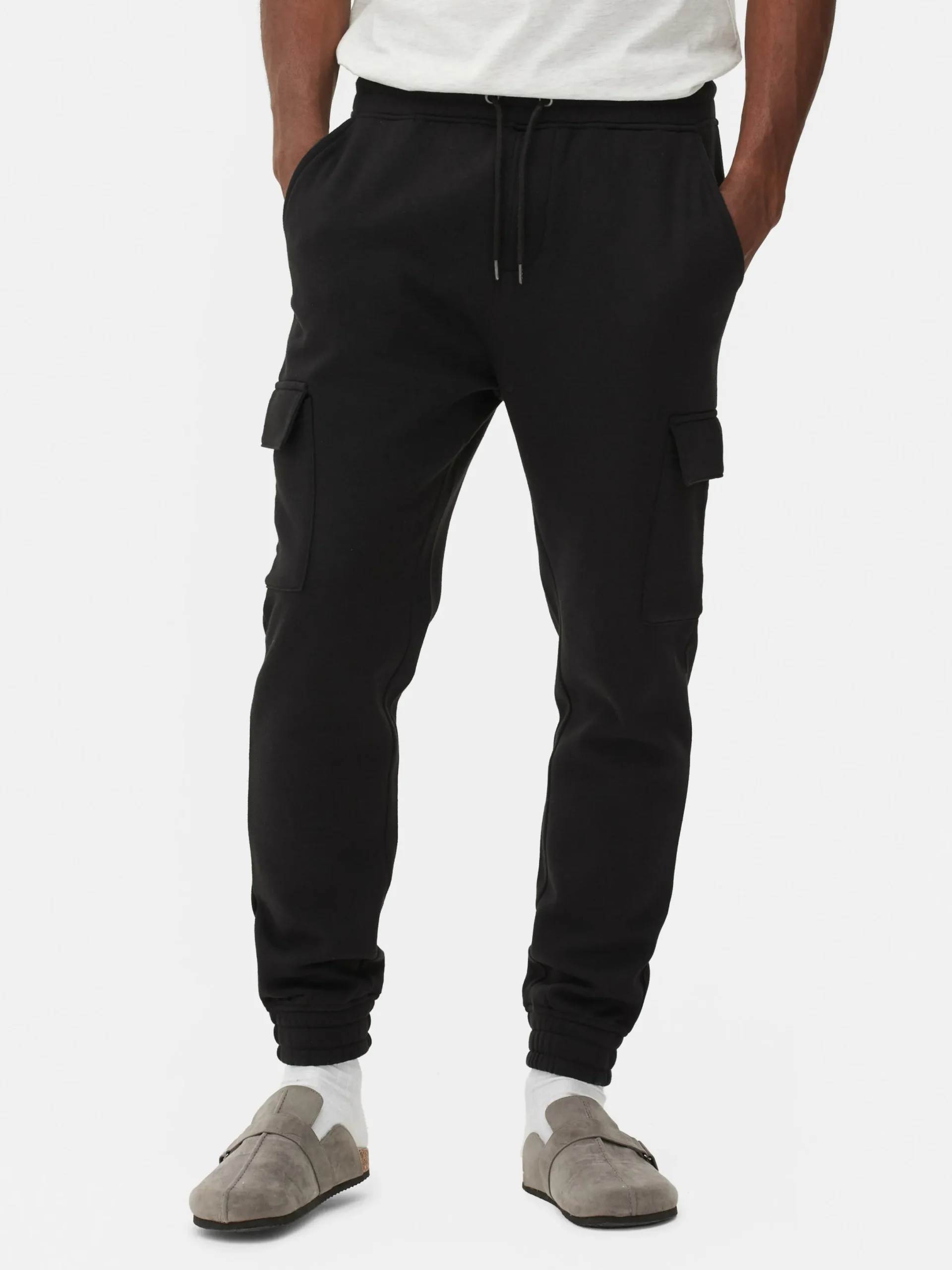 Jogginghosen|Primark Jogginghose Mit Cargotaschen Und Bündchen Schwarz