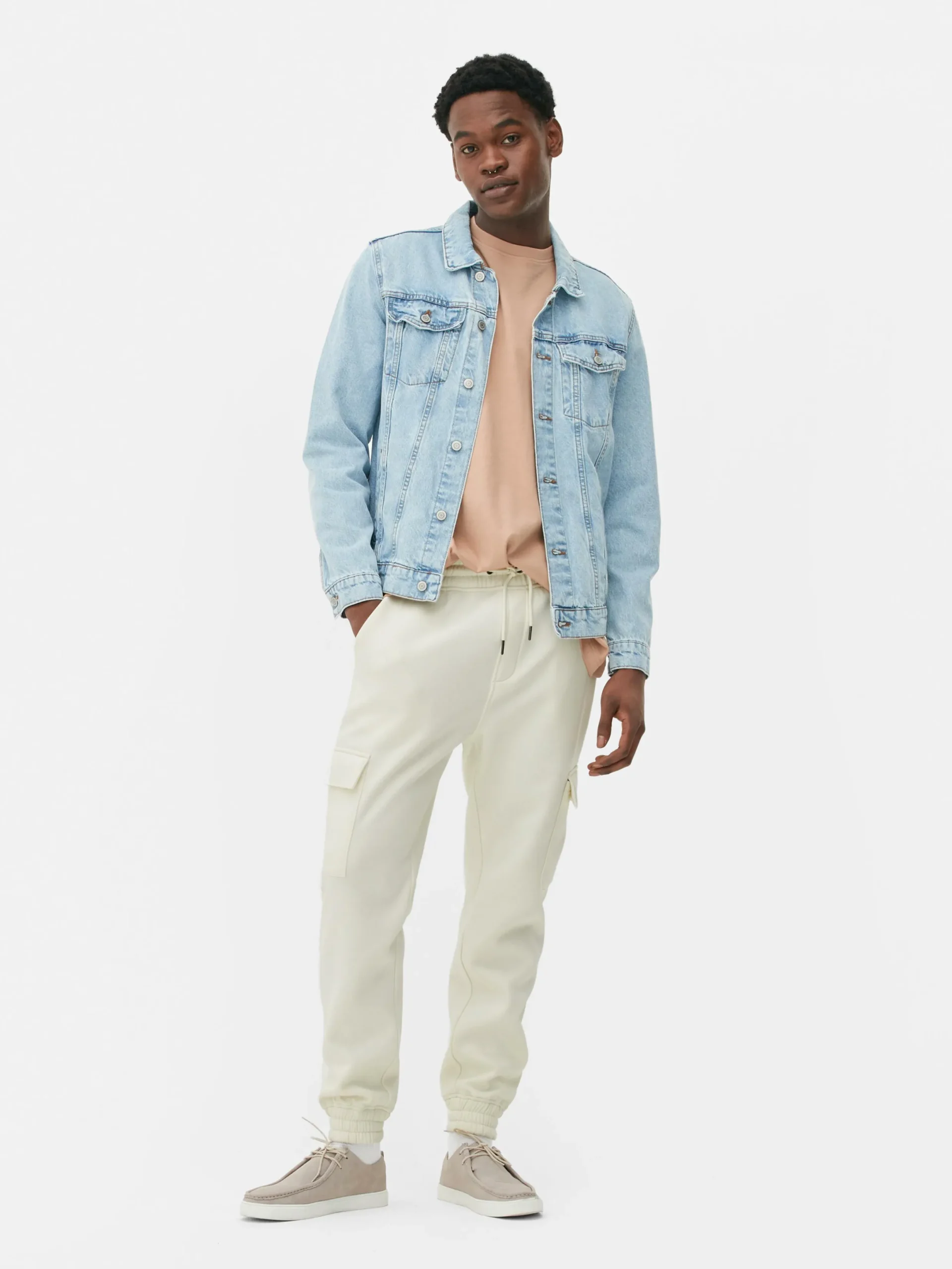 Jogginghosen|Primark Jogginghose Mit Cargotaschen Und Bündchen Ecrufarben