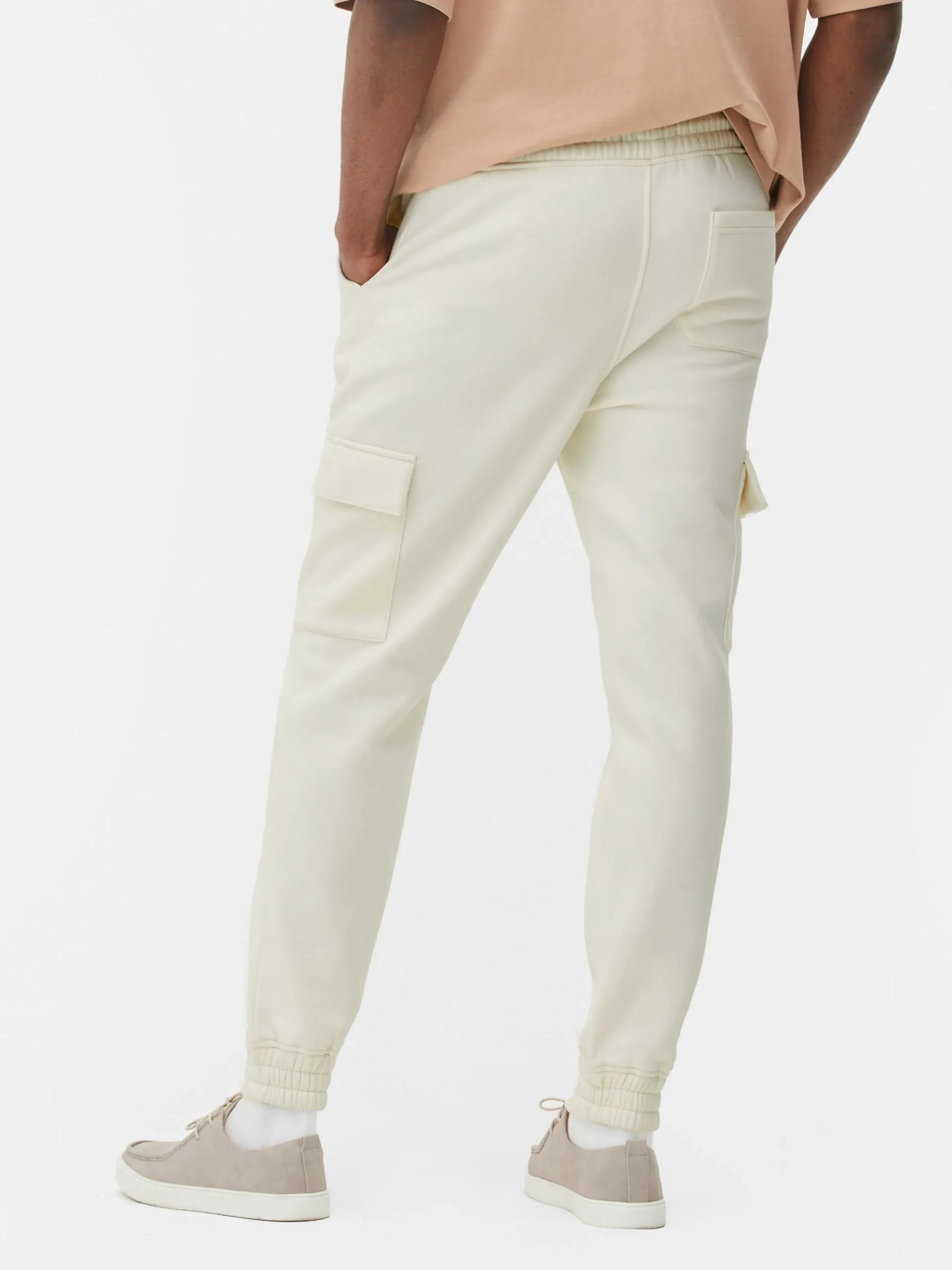 Jogginghosen|Primark Jogginghose Mit Cargotaschen Und Bündchen Ecrufarben