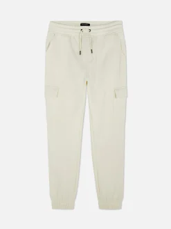 Jogginghosen|Primark Jogginghose Mit Cargotaschen Und Bündchen Ecrufarben
