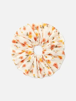 Haarschmuck|Primark Jumbo-Haargummi Mit Blumenmuster Orange