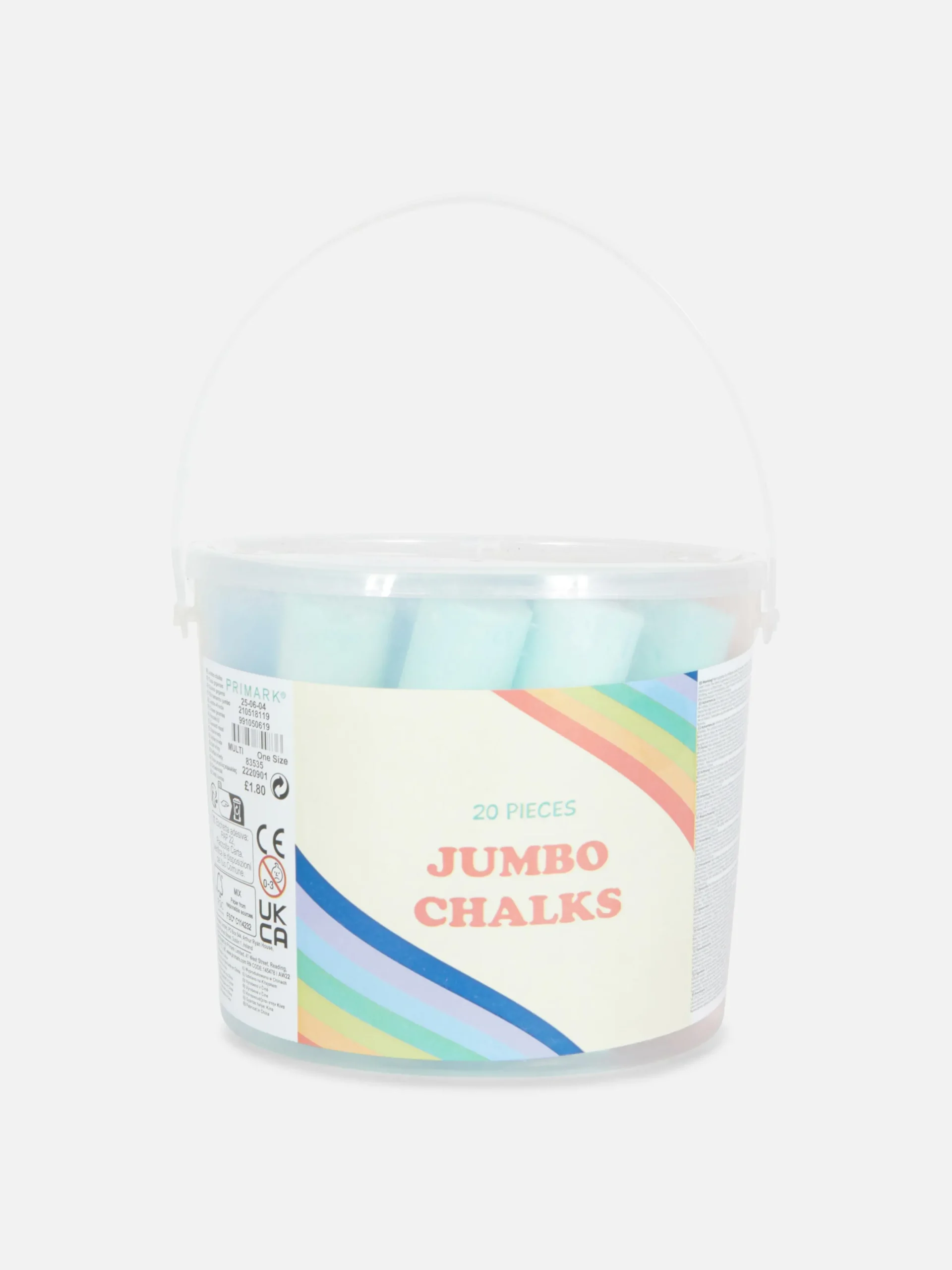 Basteln Und Handarbeiten|Primark Jumbo-Malkreide Im Eimer, 20er-Pack Multi