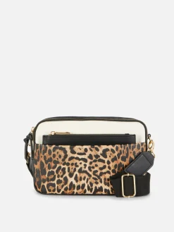 Taschen Und Portemonnaies|Primark Kameratasche In Krokodil-Optik Mit Doppelreißverschluss Braun