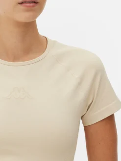 Fitnesskleidung Und Activewear|Primark „Kappa X “ Bauchfreies Kombi-Top Ecrufarben