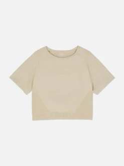 Fitnesskleidung Und Activewear|Primark „Kappa X “ Bauchfreies Kombi-Top Ecrufarben