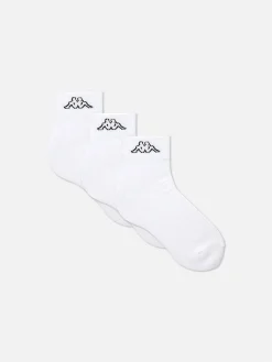 Sportbekleidung|Socken|Primark „Kappa X “ Crew-Socken In Viertellänge, 3er-Pack Weiß