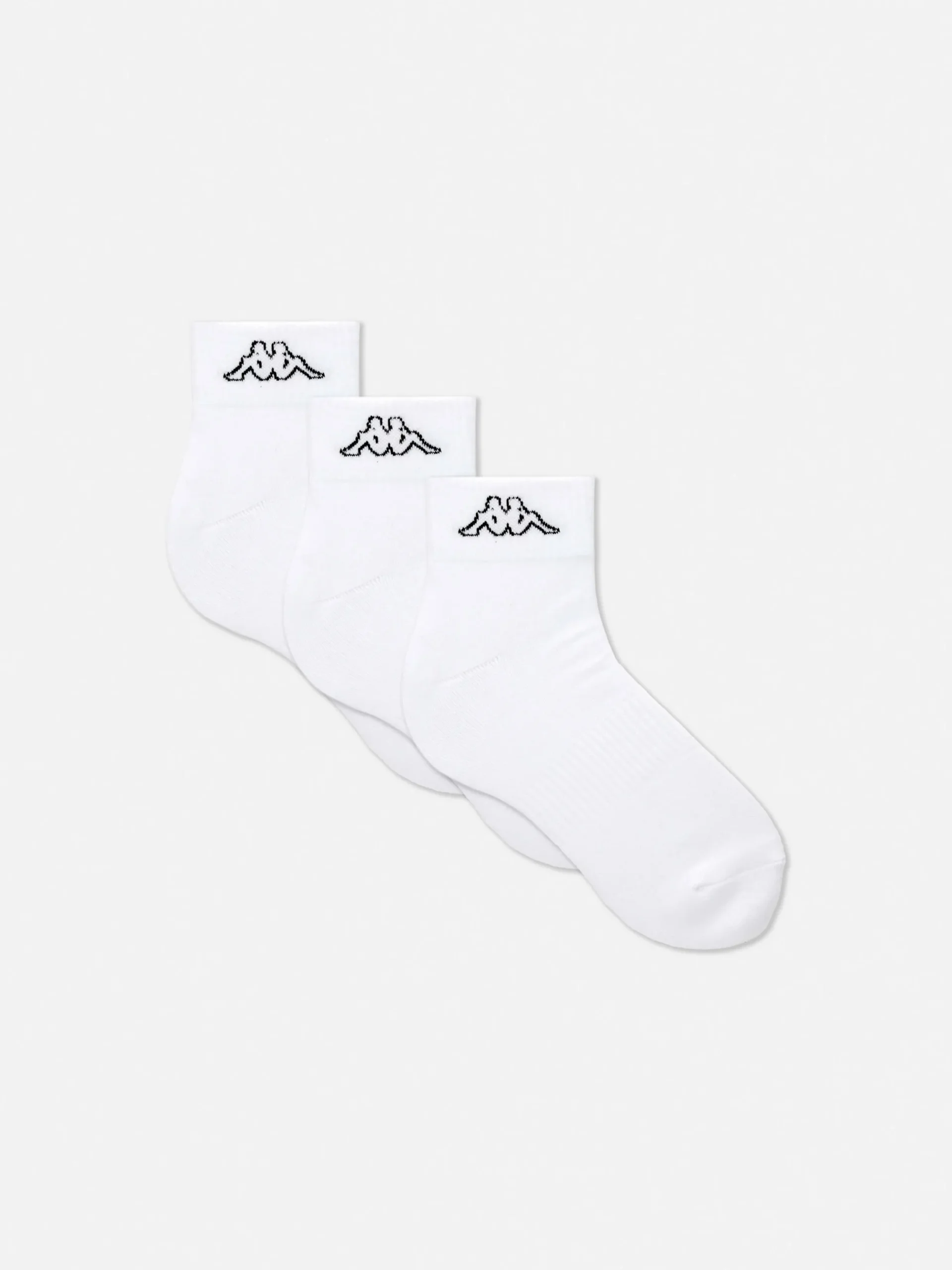 Sportbekleidung|Socken|Primark „Kappa X “ Crew-Socken In Viertellänge, 3er-Pack Weiß