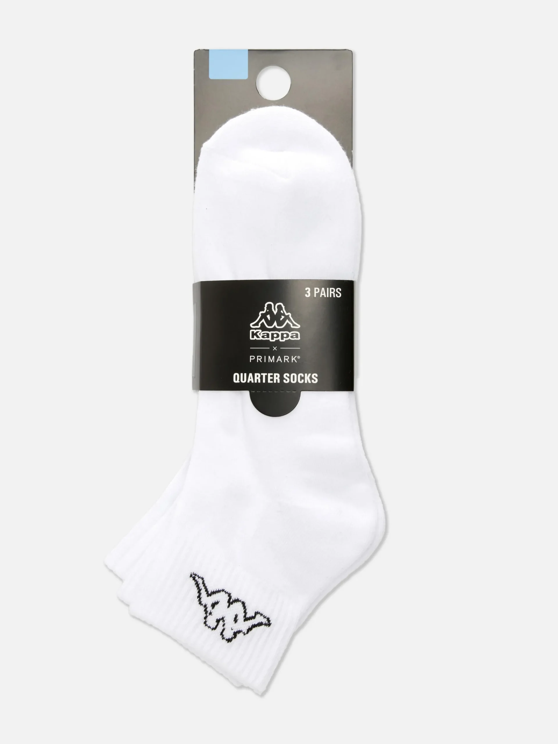 Sportbekleidung|Socken|Primark „Kappa X “ Crew-Socken In Viertellänge, 3er-Pack Weiß
