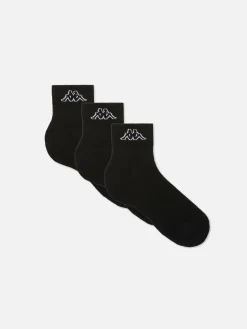 Socken|Sportbekleidung|Primark „Kappa X “ Crew-Socken In Viertellänge, 3er-Pack Schwarz