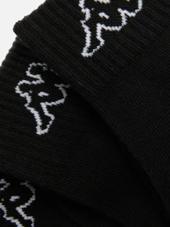 Socken|Sportbekleidung|Primark „Kappa X “ Crew-Socken In Viertellänge, 3er-Pack Schwarz